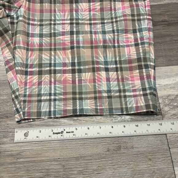 Tommy Bahama Cabo Verde Plaid Dark Fern Pink Mens 42 Performance Chino Shorts - Picture 9 of 11
